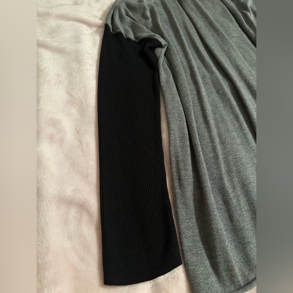 Apt 9 Gray with Black Accented Long Sleeves Open Front Cardigan, Womens Size XL - Picture 5 of 9